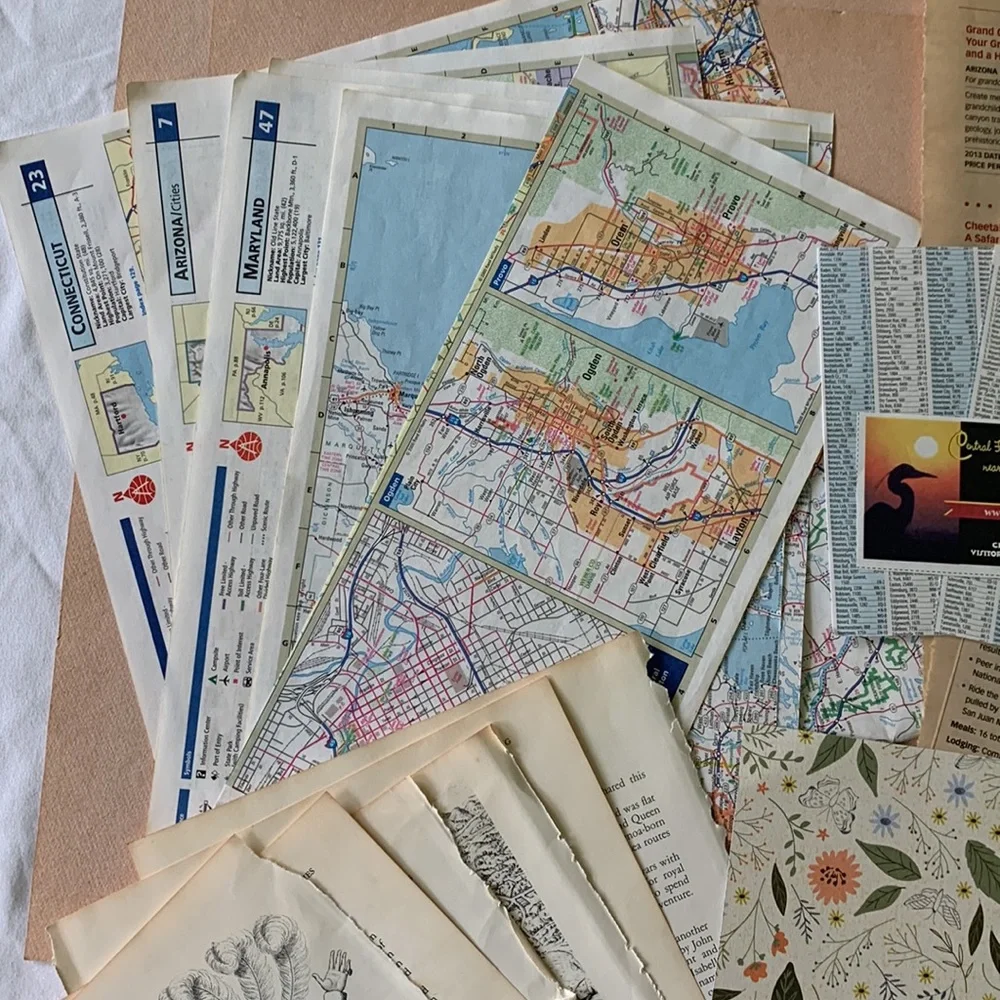 Over 50 vintage book pages for junk journals and paper crafts. Great variety! - Picture 3 of 12